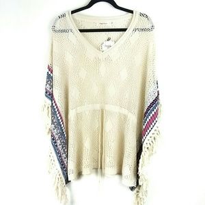 Boho Elephant Print Poncho